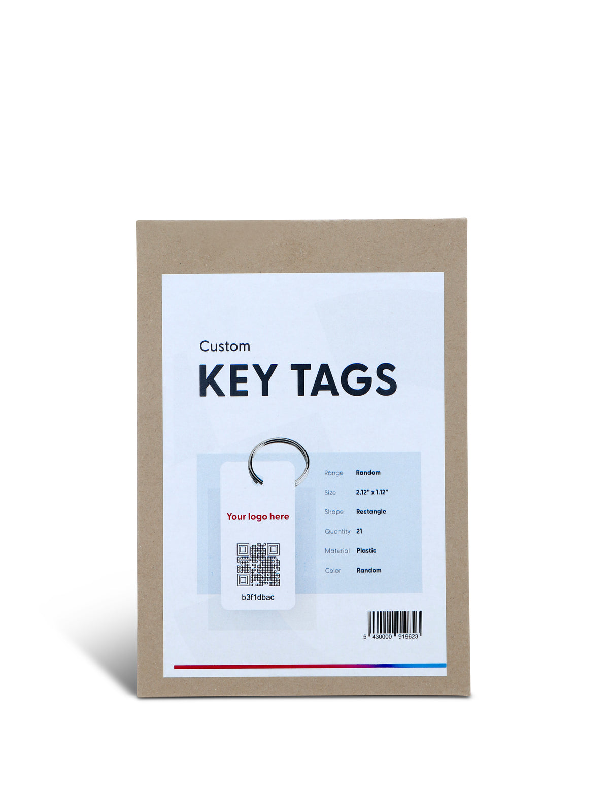 Customized Disposable Key Tag Customizable Plastic Asset Tags (with keyring) | Cheqroom Asset Label ...