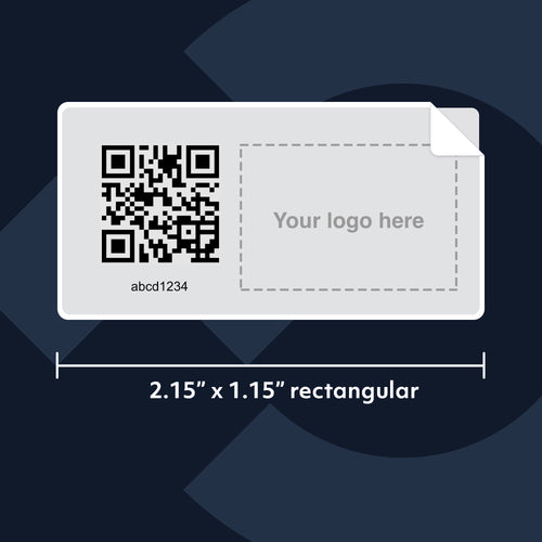 100 Medium Protected Asset Labels - Black Print (2.15