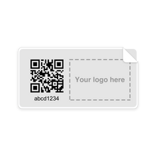 Load image into Gallery viewer, 100 Medium Protected Asset Labels - Black Print (2.15&quot; x 1.15&quot; rectangular)